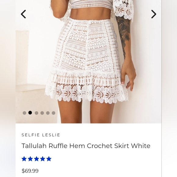 Two-Piece Set Tallulah Lace Off-Shoulder Top & Skirt - Picture 7 of 8